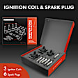 APIC0896 3 Pcs Ignition Coil & 6 Pcs IRIDIUM Spark Plug Kit