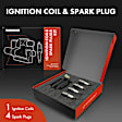 APIC0900 1 Pc Ignition Coil & 4 Pcs IRIDIUM Spark Plug Kit
