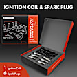 APIC0901 1 Pc Ignition Coil + 6 Pcs IRIDIUM & Platinum Spark Plug Kit