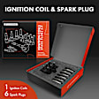 APIC0908 1 Pc Ignition Coil & 6 Pcs IRIDIUM Spark Plug Kit