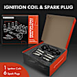 APIC0911 1 Pc Ignition Coil & 6 Pcs Platinum Spark Plug Kit