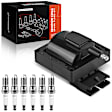 APIC0914 1 Pc Ignition Coil + 6 Pcs IRIDIUM & Platinum Spark Plug Kit