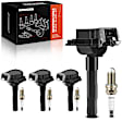 APIC0917 4 Pcs Ignition Coil + 4 Pcs IRIDIUM & Platinum Spark Plug Kit