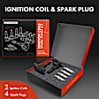 APIC0918 2 Pcs Ignition Coil & 4 Pcs IRIDIUM & Platinum Spark Plug Kit