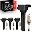 APIC0921 4 Pcs Ignition Coil & 4 Pcs IRIDIUM Spark Plug Kit