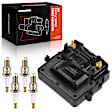 APIC0944 1 Pc Ignition Coil & 4 Pcs IRIDIUM & Platinum Spark Plug Kit