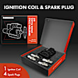 APIC0945 1 Pc Ignition Coil & 4 Pcs IRIDIUM & Platinum Spark Plug Kit