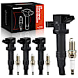 APIC0949 4 Pcs Ignition Coil & 4 Pcs Platinum Spark Plug Kit