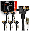 APIC0950 6 Pcs Ignition Coil & 6 Pcs IRIDIUM & Platinum Spark Plug Kit