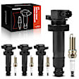APIC0954 4 Pcs Ignition Coil & 4 Pcs IRIDIUM & Platinum Spark Plug Kit