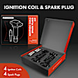 APIC0954 4 Pcs Ignition Coil & 4 Pcs IRIDIUM & Platinum Spark Plug Kit