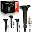 APIC0955 4 Pcs Ignition Coil & 4 Pcs IRIDIUM & Platinum Spark Plug Kit