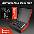 APIC0955 4 Pcs Ignition Coil & 4 Pcs IRIDIUM & Platinum Spark Plug Kit