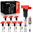 APIC0960 8 Pcs Ignition Coil & 8 Pcs IRIDIUM & Platinum Spark Plug Kit