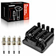 APIC0961 1 Pc Ignition Coil & 4 Pcs Double Iridium Spark Plug Kits