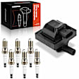 APIC0962 1 Pc Ignition Coil & 6 Pcs IRIDIUM & Platinum Spark Plug Kit