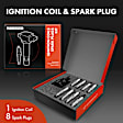 APIC0965 1 Pc Ignition Coil & 8 Pcs Iridium & Platinum Spark Plug Kits