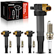 APIC0967 4 Pcs Ignition Coil & 4 Pcs IRIDIUM & Platinum Spark Plug Kit