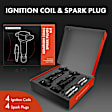 APIC0968 4 Pcs Ignition Coil & 4 Pcs Iridium & Platinum Spark Plug Kits