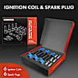 APIC1003 6 Pcs Ignition Coils & 6 Pcs Double Iridium Spark Plug Kits