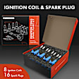 APIC1007 8 Pcs Ignition Coils & 16 Pcs Iridium & Platinum Spark Plug Kits