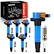 APIC1008 6 Pcs BLue Ignition Coils & 6 Pcs Iridium & Platinum Spark Plug Kits