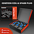 APIC1008 6 Pcs BLue Ignition Coils & 6 Pcs Iridium & Platinum Spark Plug Kits