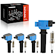 APIC1009 4 Pcs Ignition Coils & 4 Pcs Iridium & Platinum Spark Plug Kits