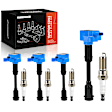 APIC1010 4 Pcs Ignition Coils & 4 Pcs Iridium & Platinum Spark Plug Kits