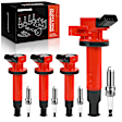 APIC1012 4 Pcs Ignition Coils & 4 Pcs Double Iridium Spark Plug Kits