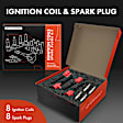 APIC1017 8 Pcs Ignition Coils & 8 Pcs Double Iridium Spark Plug Kits