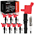 APIC1019 8 Pcs Ignition Coils & 8 Pcs Iridium & Platinum Spark Plug Kits