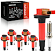 APIC1021 6 Pcs Ignition Coils & 6 Pcs Iridium & Platinum Spark Plug Kits
