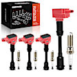 APIC1023 4 Pcs Ignition Coils & 4 Pcs Iridium & Platinum Spark Plug Kits