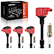 APIC1024 4 Pcs Ignition Coils & 4 Pcs Double Iridium Spark Plugs Kits