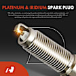 APIC1024 4 Pcs Ignition Coils & 4 Pcs Double Iridium Spark Plugs Kits
