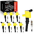APIC1026 8 Pcs Ignition Coils & 8 Pcs Double Iridium Spark Plug Kits