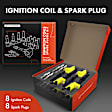 APIC1027 8 Pcs Ignition Coils & 8 Pcs Platinum Spark Plug Kits