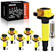 APIC1028 6 Pcs Ignition Coils & 6 Pcs Iridium & Platinum Spark Plug Kits