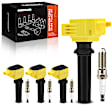 APIC1029 4 Pcs Ignition Coils & 4 Pcs Iridium & Platinum Spark Plug Kits