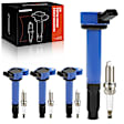 APIC1099 4 Pcs Ignition Coils & 4 Pcs Double Iridium Spark Plugs