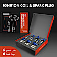 APIC1103 6 Pcs Ignition Coils & 6 Pcs Iridium & Platinum Spark Plugs Kits