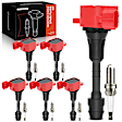 APIC1111 6 Pcs Ignition Coils & 6 Pcs Double Iridium Spark Plug Kits