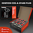 APIC1113 6 Pcs Ignition Coil & 6 Pcs Iridium & Platinum Spark Plug Kit
