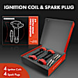 APIC1114 4 Pcs Ignition Coils & 4 Pcs Double Iridium Spark Plug Kits