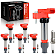 APIC1116 6 Pcs Ignition Coils & 6 Pcs Iridium & Platinum Spark Plugs Kits