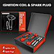 APIC1117 4 Pcs Ignition Coils & 4 Pcs Double Iridium Spark Plug Kits