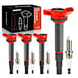 APIC1118 4 Pcs Ignition Coils & 4 Pcs Iridium & Platinum Spark Plug Kits
