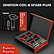 APIC1121 4 Pcs Ignition Coils & 4 Pcs Double Iridium Spark Plug Kits