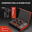 APIC1122 4 Pcs Ignition Coils & 4 Pcs Double Iridium Spark Plug Kits